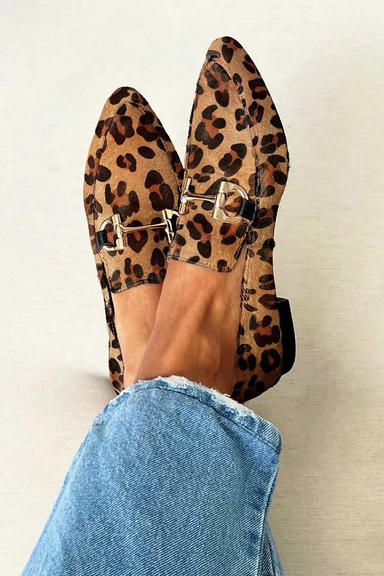 Bianca | Mocasines de estampado de leopardo