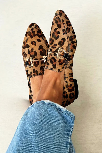 Bianca | Mocasines de estampado de leopardo
