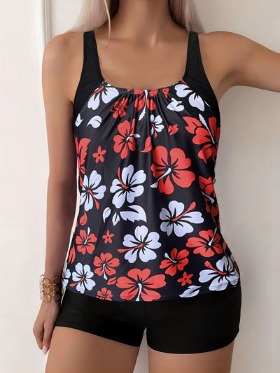Elena | Conjunto de Tankini con Estampado Floral