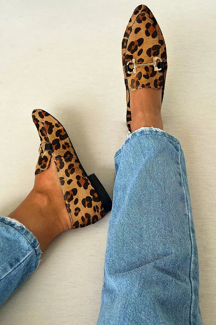Bianca | Mocasines de estampado de leopardo