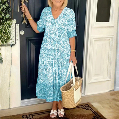 Keisha | Vestido Floral Elegante con Escote en V