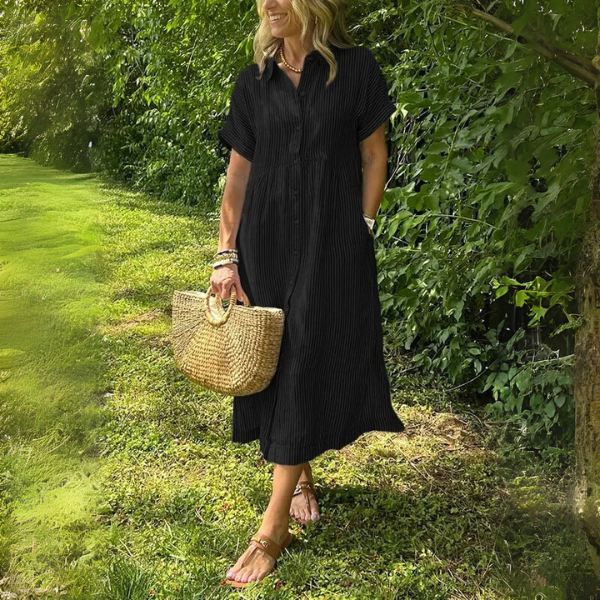 Amila | Vestido Elegante a Rayas