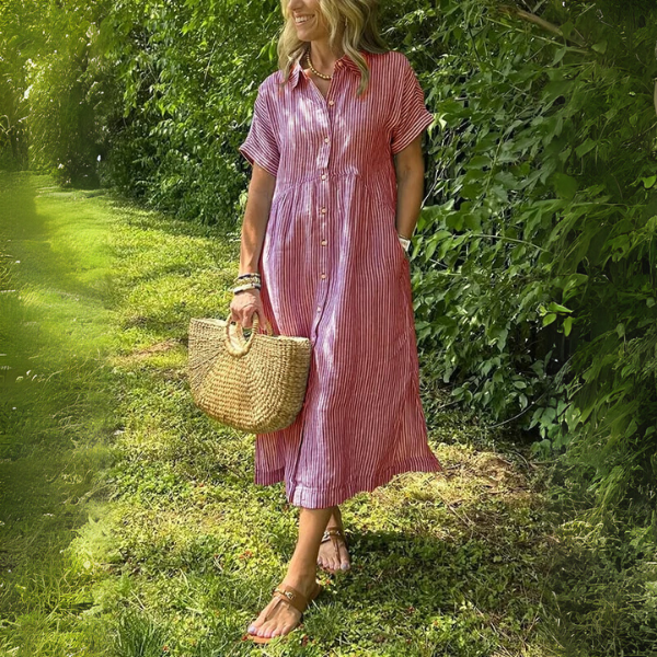 Amila | Vestido Elegante a Rayas