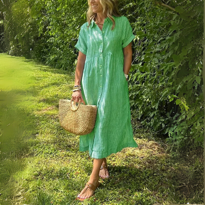 Amila | Vestido Elegante a Rayas