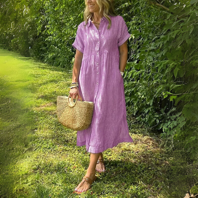 Amila | Vestido Elegante a Rayas