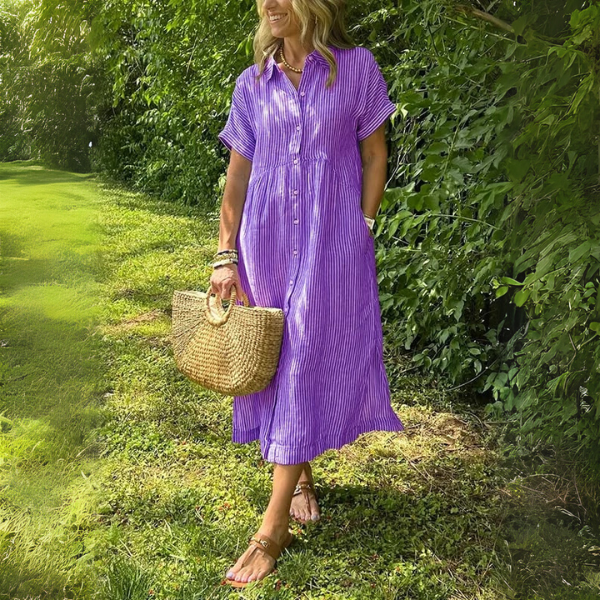 Amila | Vestido Elegante a Rayas