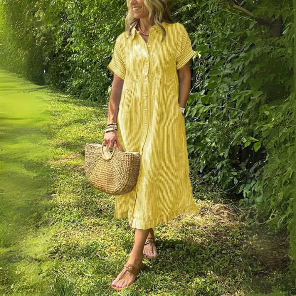 Amila | Vestido Elegante a Rayas