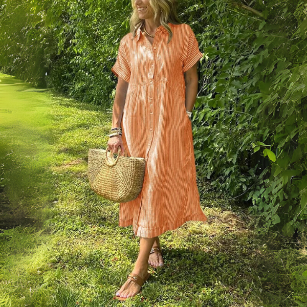 Amila | Vestido Elegante a Rayas