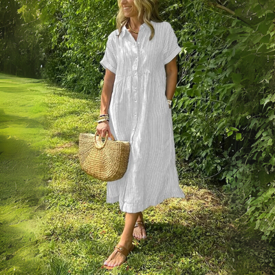 Amila | Vestido Elegante a Rayas