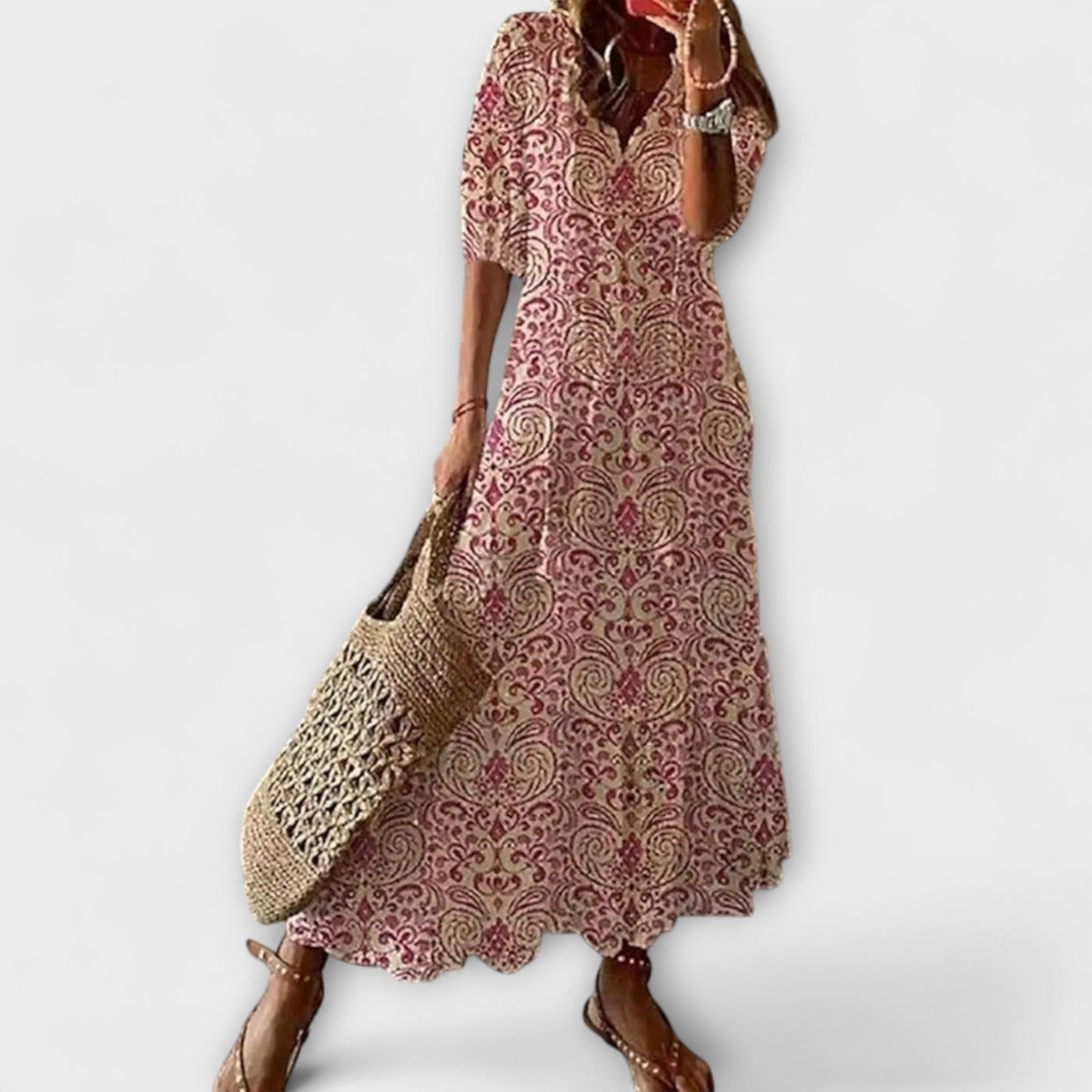 Anna – Vestido Bohemio de Verano para Mujeres con Silueta Fluida