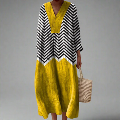 Elena | Vestido Geométrico Elegante