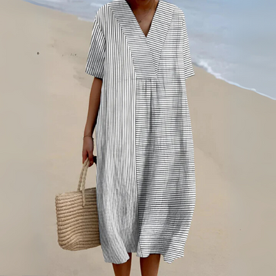 Elena | Vestido Geométrico Elegante