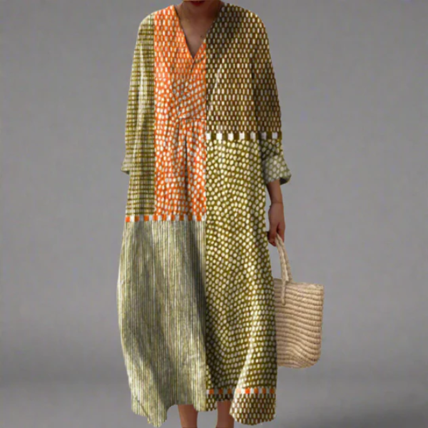 Elena | Vestido Geométrico Elegante