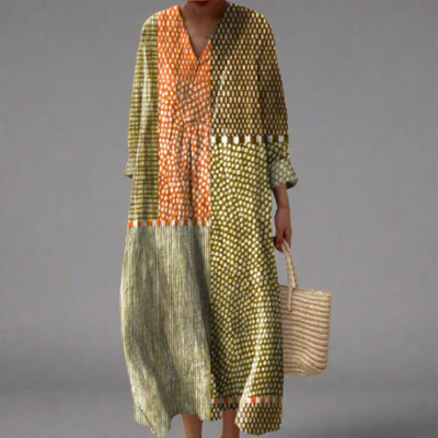 Elena | Vestido Geométrico Elegante