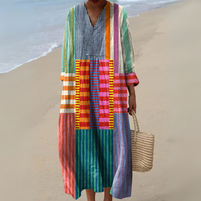 Elena | Vestido Geométrico Elegante