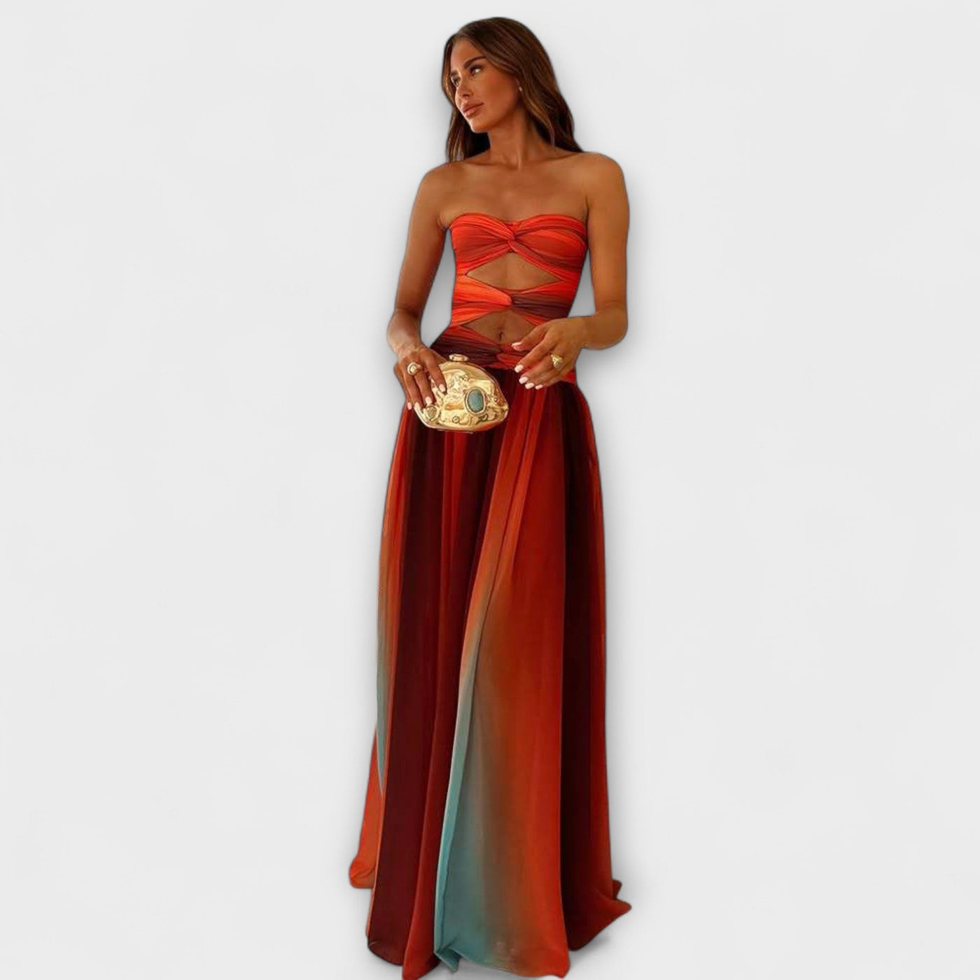 Laney - Vestido Maxi Sin Tirantes