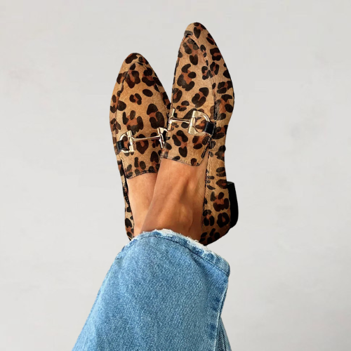 Bianca | Mocasines de estampado de leopardo