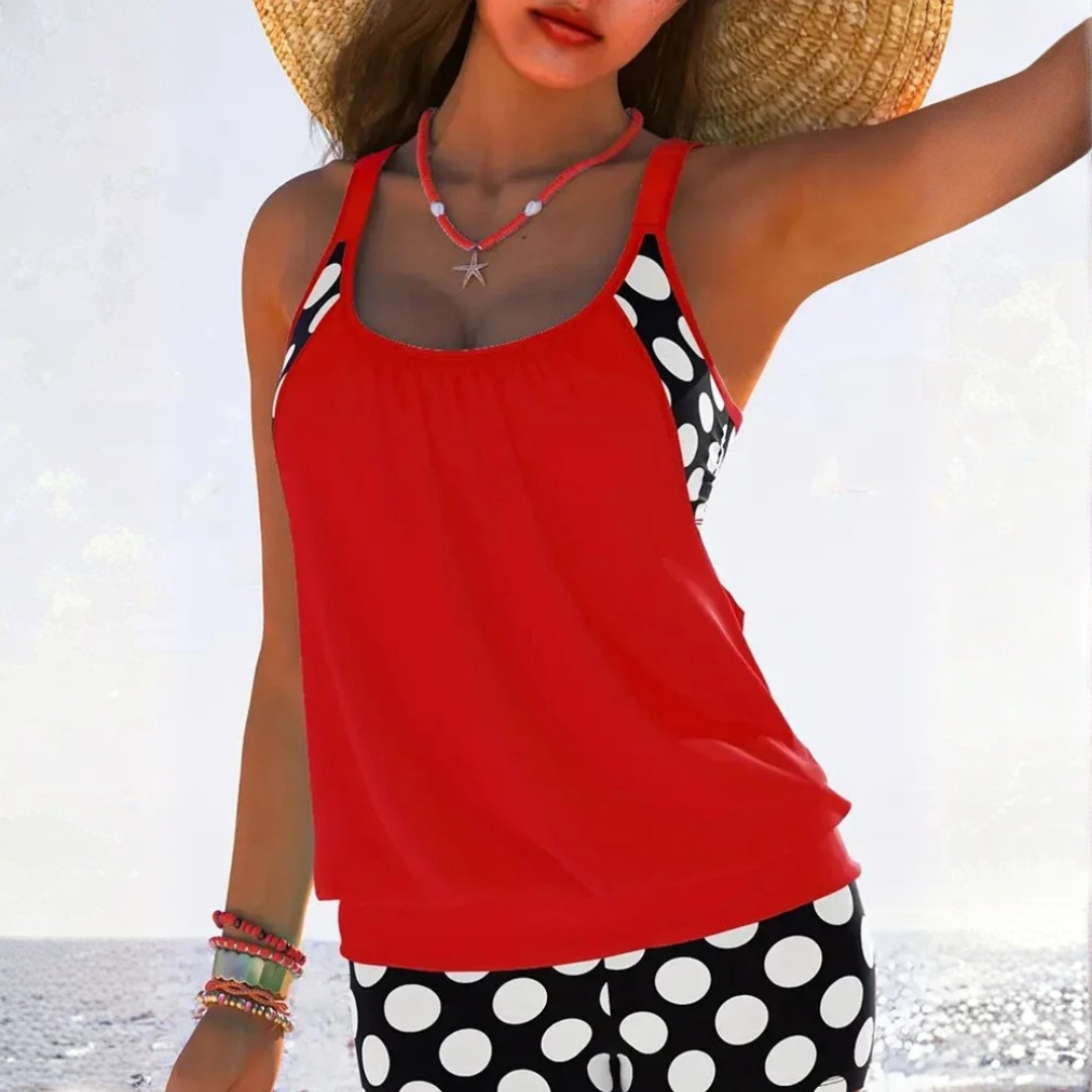 Azaria | Conjunto de Bikini con Lunares y Corte Hueco