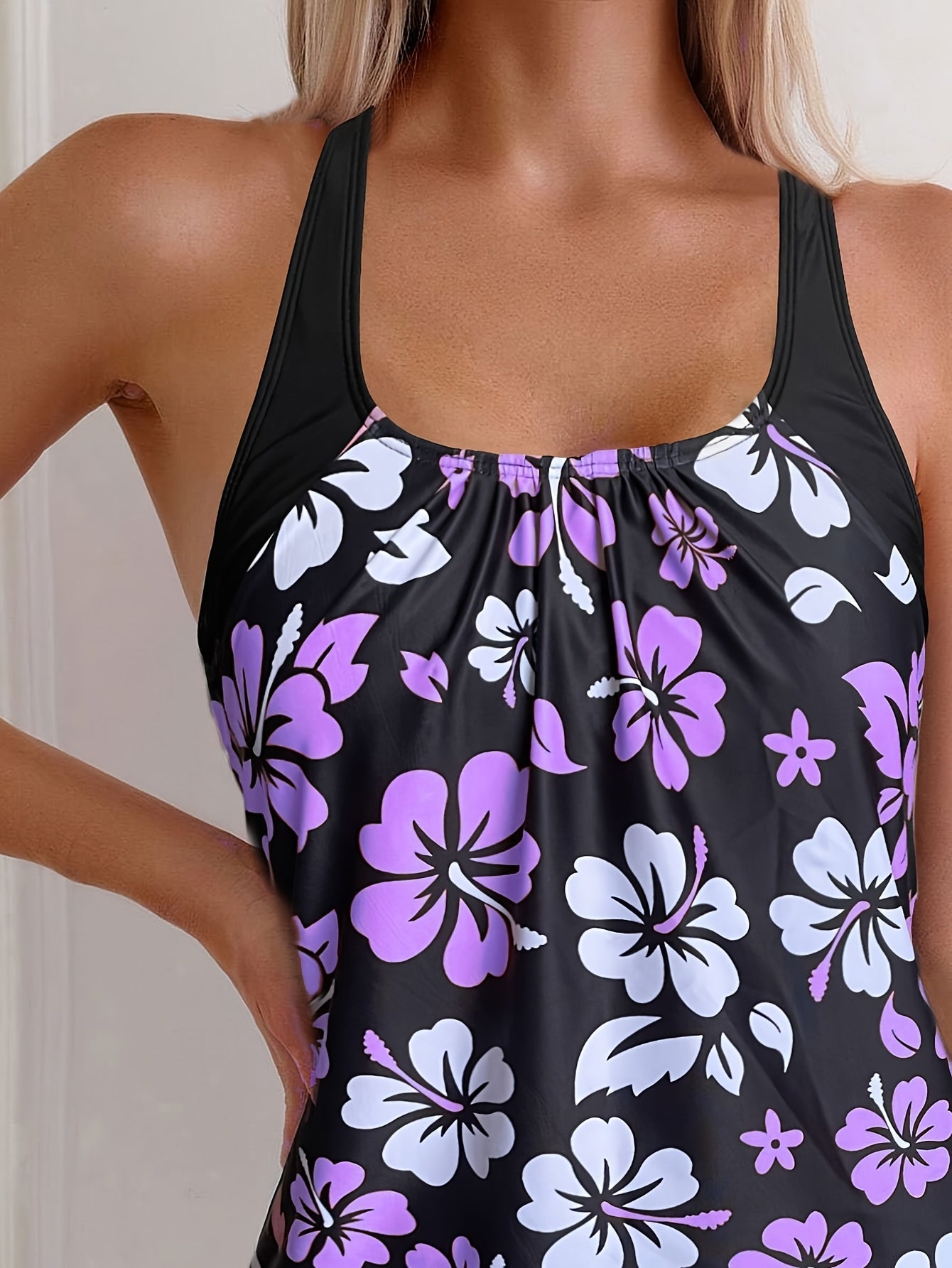 Elena | Conjunto de Tankini con Estampado Floral