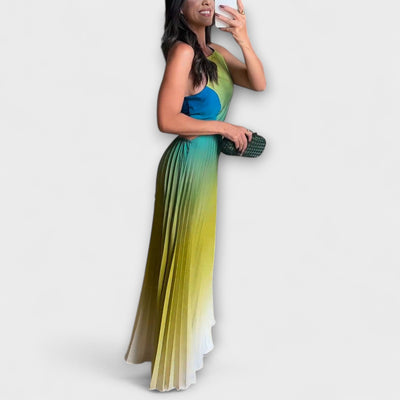 Haven - Elegante Vestido Maxi Sin Espalda con Tie-Dye