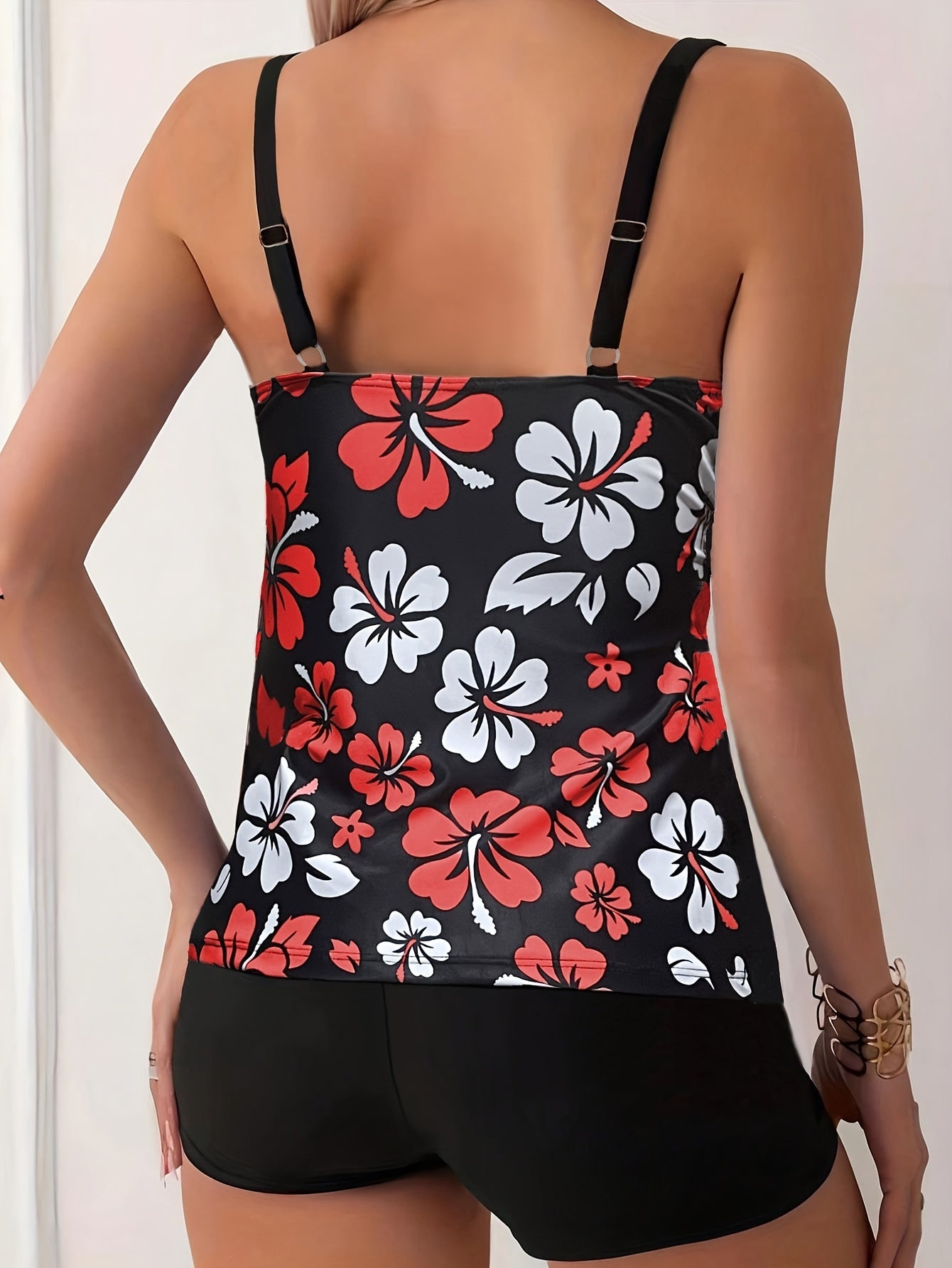 Elena | Conjunto de Tankini con Estampado Floral