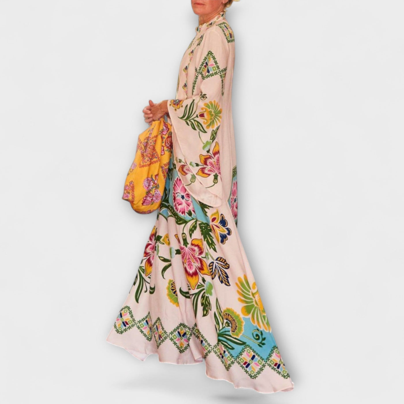 Lisa - Vestido Maxi Elegante con Estampado Floral y Diseño Fluyente