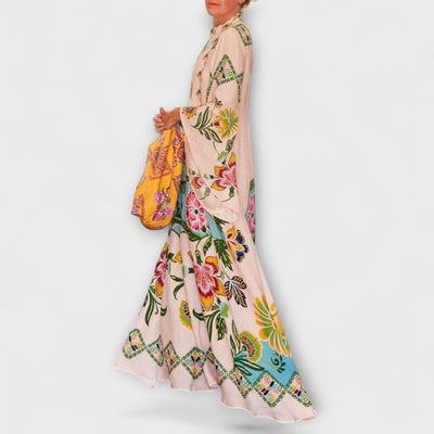 Lisa - Vestido Maxi Elegante con Estampado Floral y Diseño Fluyente